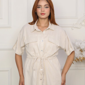 Set deux pièces  lin beige