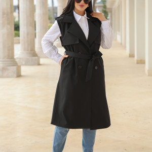 Trench imperméable sans manche